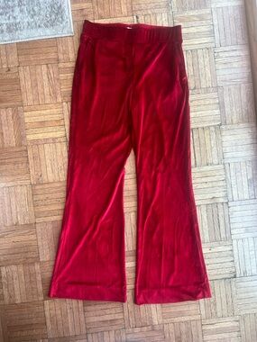 Red Velvet Boot-Leg Pants. Nice pockets. Stretchy. NWOT. Brand new. Never worn
